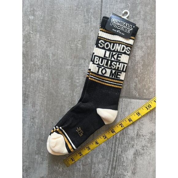 SOUNDS LIKE BULLSHIT TO ME Socks Gumball Poodle Unisex Ribbed Gym Crew Socks NEW - Picture 8 of 11